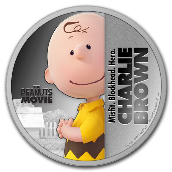 2015 Niue 1 oz Silver "The Peanuts Movie" Charlie Brown 2015 Niue 1 oz Silver "The Peanuts Movie" Charlie Brown